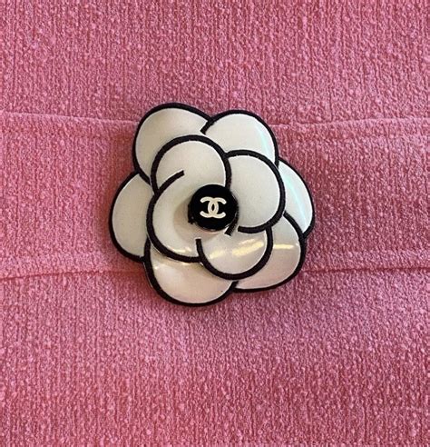 chanel camellia brooch white|Chanel camellia brooch for sale.